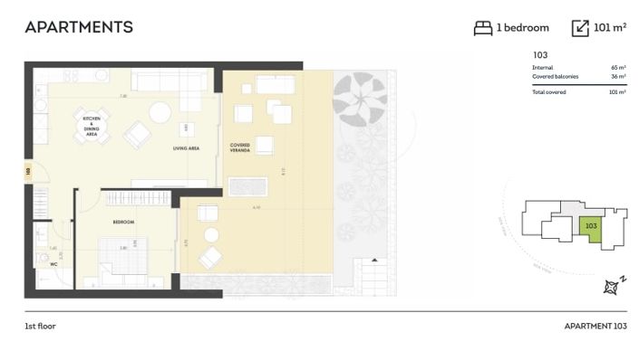 Image No.16-Appartement de 1 chambre à vendre à Paphos