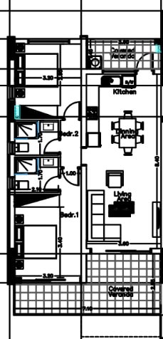 Image No.20-2 Bed Apartment for sale