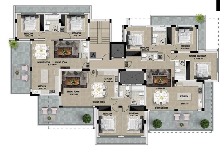 Image No.20-3 Bed Apartment for sale