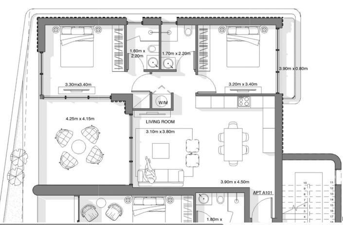 Image No.15-Appartement de 2 chambres à vendre à Kato Paphos