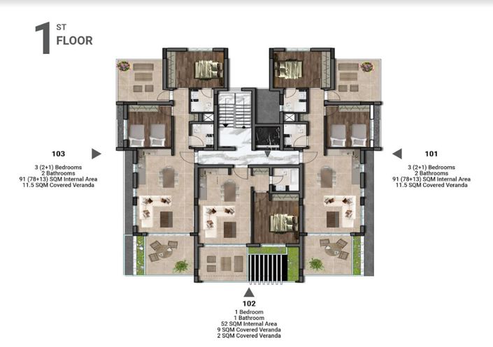Image No.5-Appartement de 3 chambres à vendre à Larnaca
