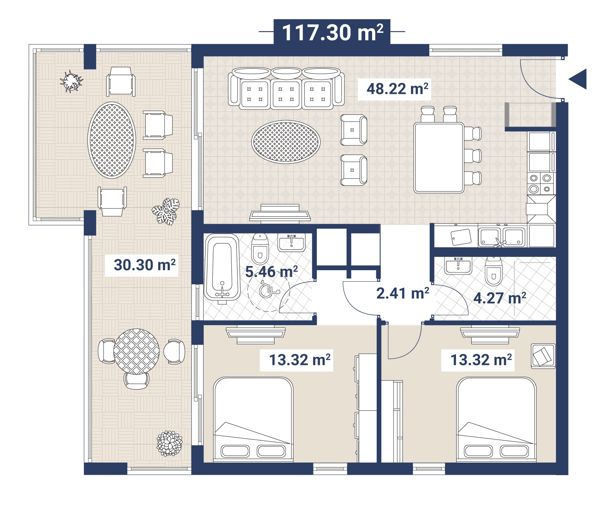 Image No.16-Appartement de 2 chambres à vendre à Agios Tychonas
