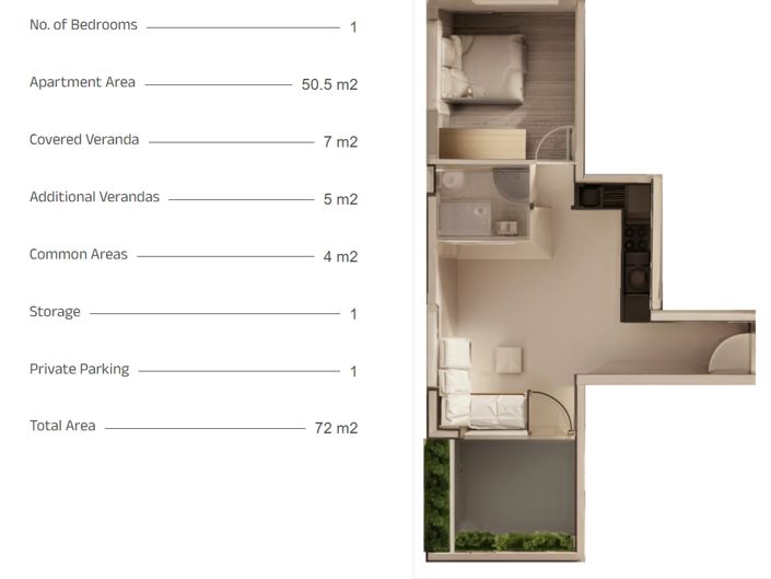 Image No.24-1 Bed Apartment for sale