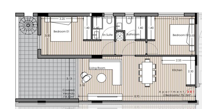 Image No.11-Propriété de 2 chambres à vendre à Agios Athanasios