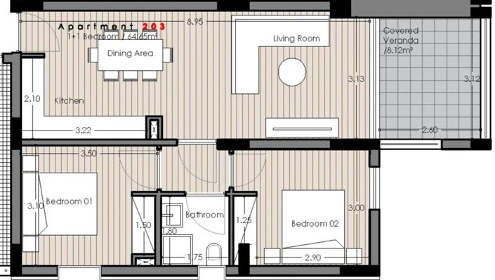 Image No.11-2 Bed Apartment for sale