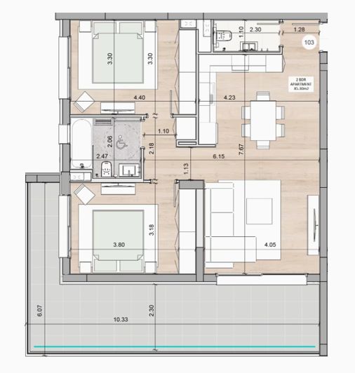 Image No.18-2 Bed Apartment for sale