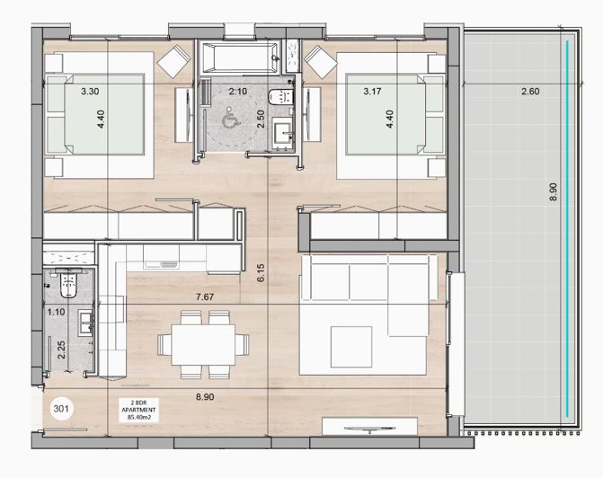 Image No.18-2 Bed Apartment for sale