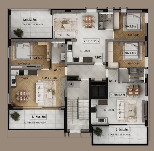 Image No.21-1 Bed Apartment for sale