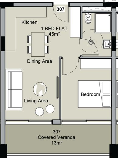 Image No.20-Appartement de 1 chambre à vendre à Tsiflikoudia