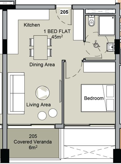 Image No.20-Appartement de 1 chambre à vendre à Tsiflikoudia