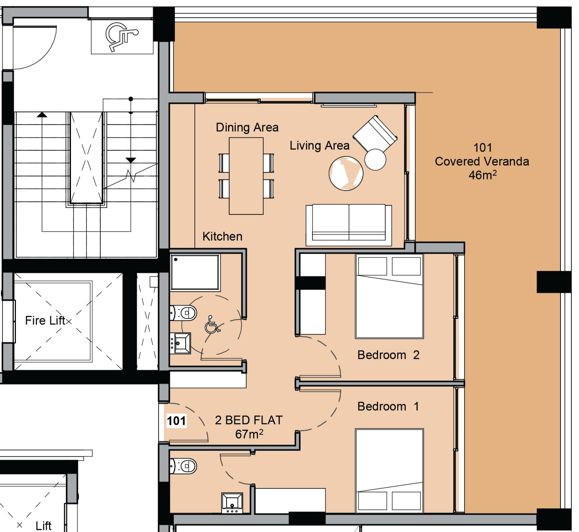 Image No.20-2 Bed Apartment for sale