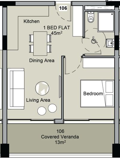 Image No.20-Appartement de 1 chambre à vendre à Tsiflikoudia