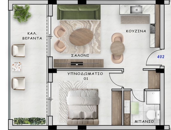 Image No.12-1 Bed Apartment for sale