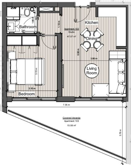 Image No.12-1 Bed Apartment for sale