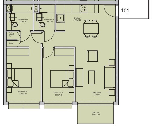 Image No.14-Appartement de 2 chambres à vendre à Asomatos