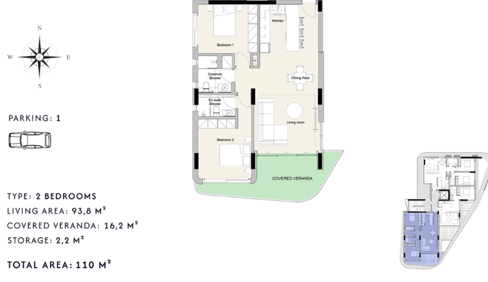 Image No.3-Appartement de 2 chambres à vendre à Agios Athanasios