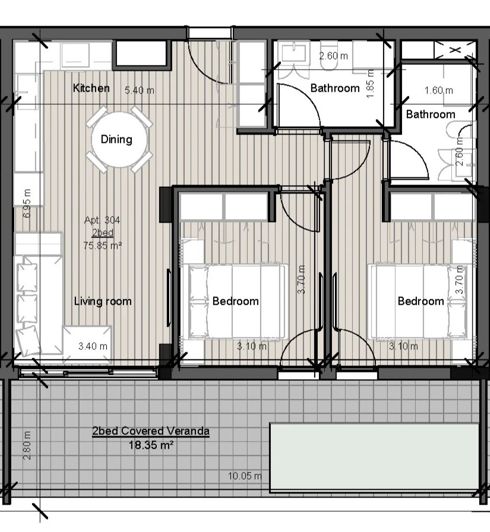 Image No.26-2 Bed Apartment for sale