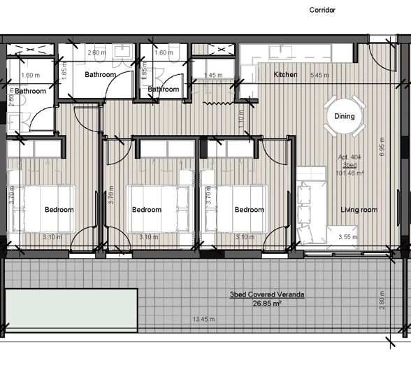 Image No.26-3 Bed Apartment for sale