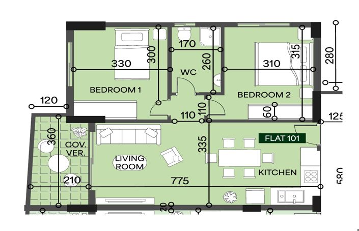 Image No.12-2 Bed Apartment for sale
