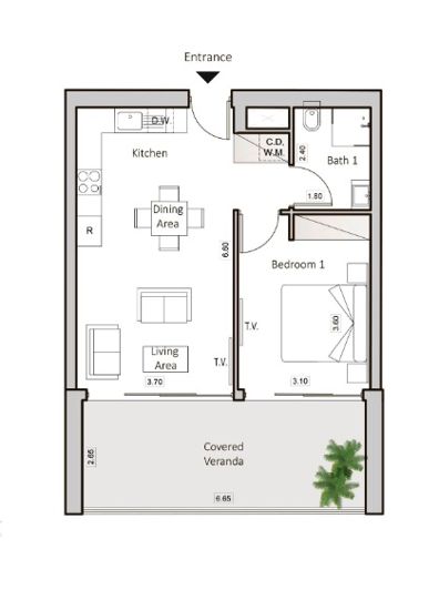 Image No.11-1 Bed Apartment for sale