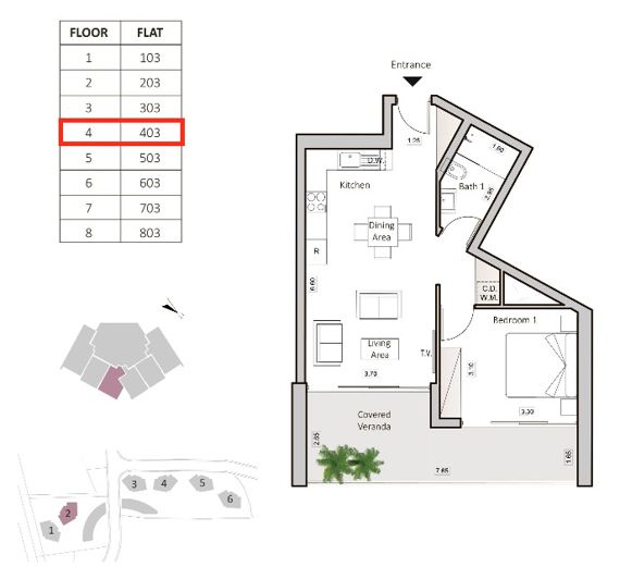 Image No.12-1 Bed Apartment for sale