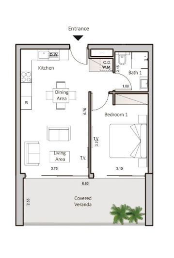 Image No.10-1 Bed Apartment for sale
