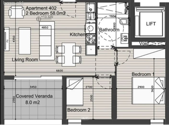 Image No.7-Appartement de 2 chambres à vendre