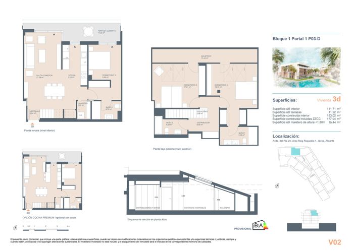 Image No.3-Penthouse de 3 chambres à vendre à Javea