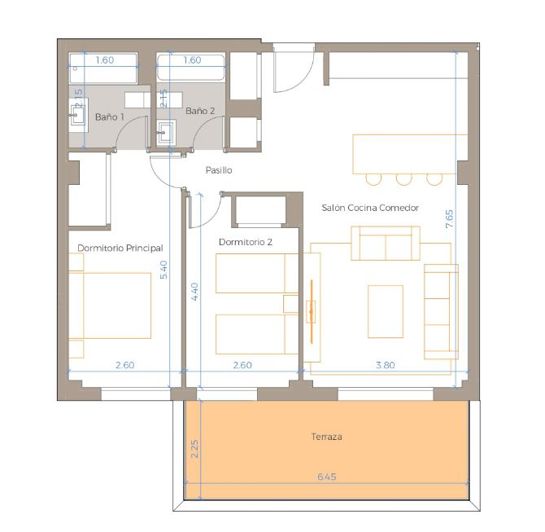 Image No.15-2 Bed Apartment for sale