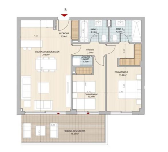 Image No.12-2 Bed Apartment for sale