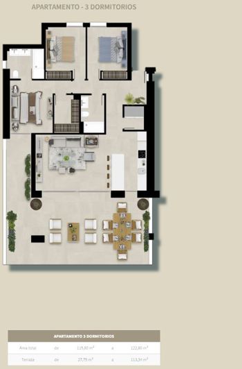 Image No.14-3 Bed Apartment for sale