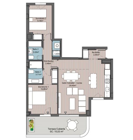 Image No.12-2 Bed Apartment for sale