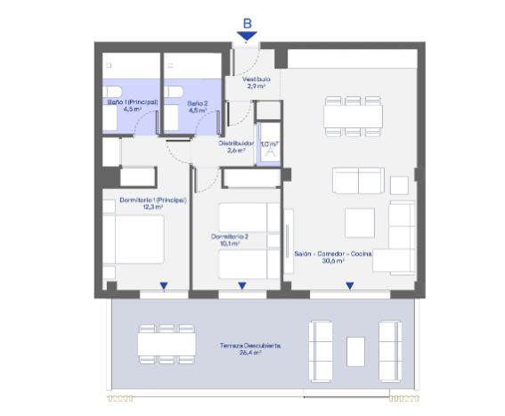 Image No.14-2 Bed Apartment for sale