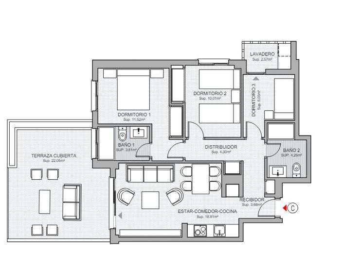 Image No.14-3 Bed Apartment for sale