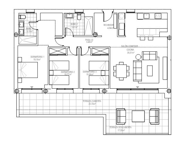 Image No.14-3 Bed Apartment for sale