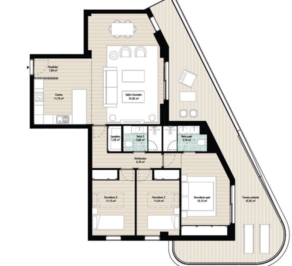 Image No.12-3 Bed Apartment for sale