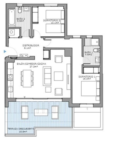 Image No.14-2 Bed Apartment for sale