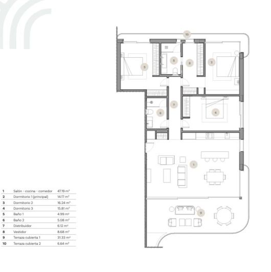 Image No.10-2 Bed Apartment for sale