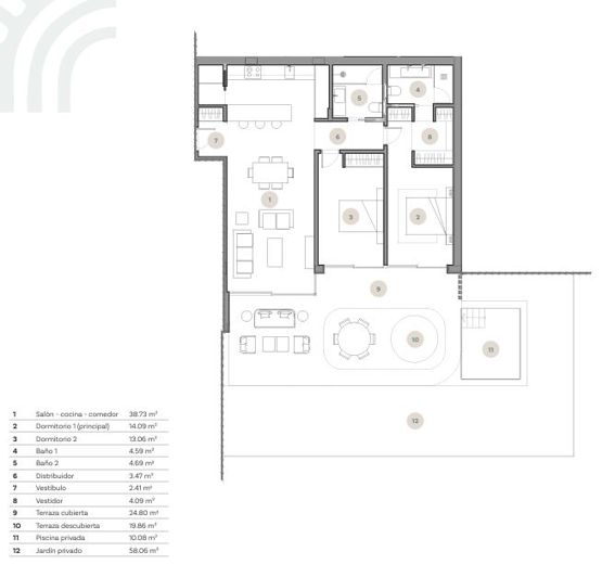 Image No.9-2 Bed Apartment for sale