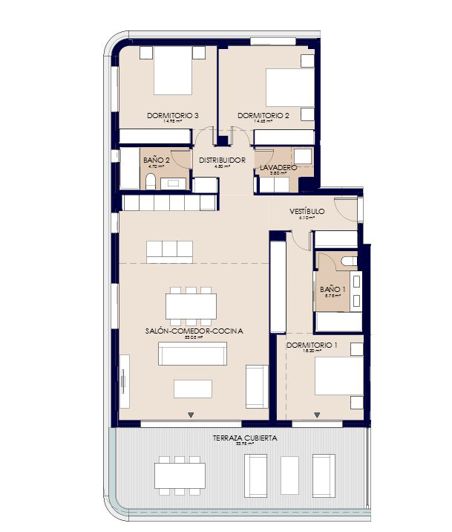 Image No.8-3 Bed Apartment for sale