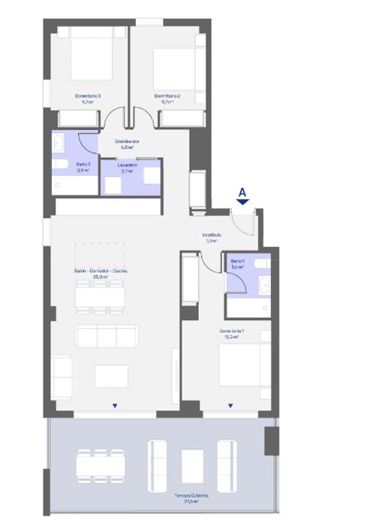 Image No.9-2 Bed Apartment for sale