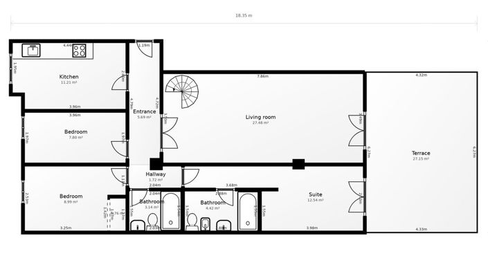 Image No.45-3 Bed Penthouse for sale