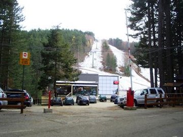 Ski slope begining of seasona