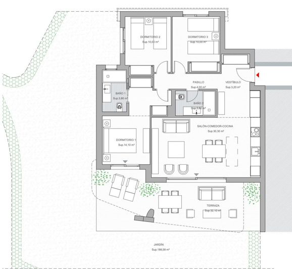 Image No.67-3 Bed Apartment for sale