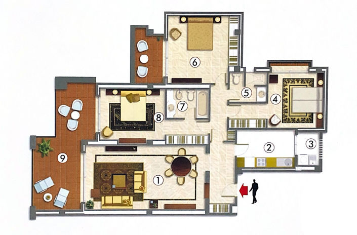 Image No.26-3 Bed Apartment for sale