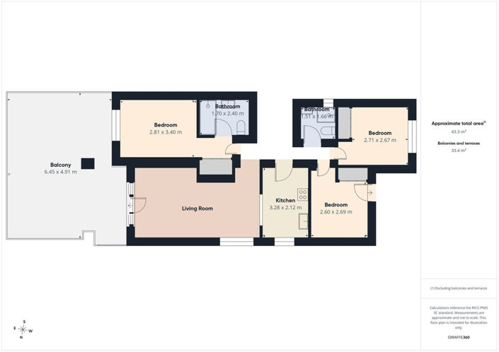Image No.34-3 Bed Apartment for sale