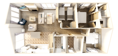 The Pinehurst 40 X 20 3 Bed Sleeps 6