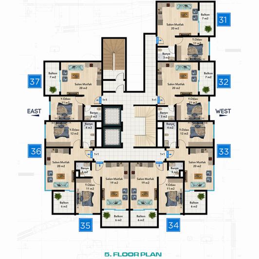 Image No.21-Appartement de 1 chambre à vendre à Mahmutlar