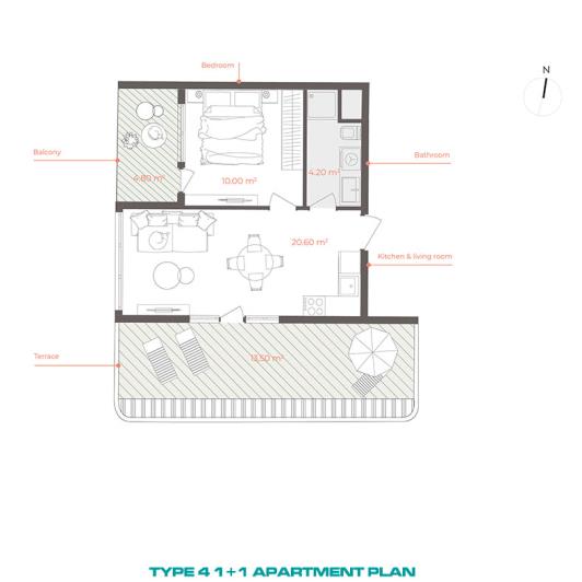 Image No.18-Appartement de 1 chambre à vendre à Altintas