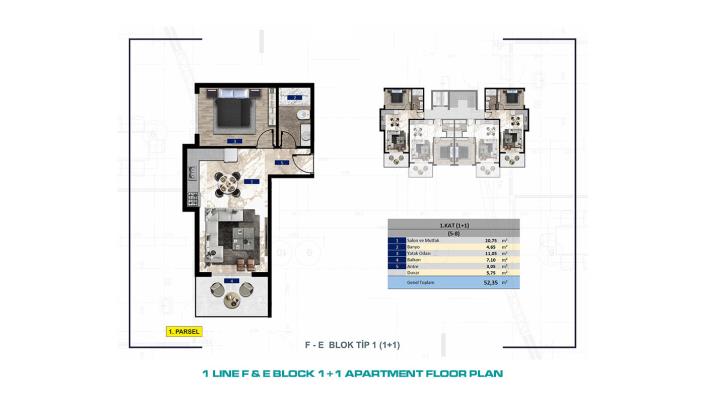 Image No.25-Appartement de 1 chambre à vendre à Kargicak